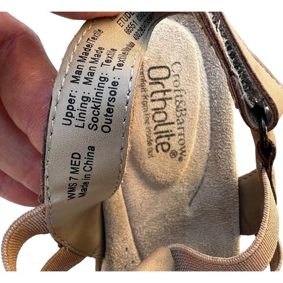 Croft & Barrow Ortholite Sandals Women’s Size 7 M Comfort Shoes - Picture 8 of 12